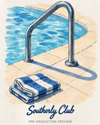 Generated pre-production artwork detail preview of Pool Rail Graphic Tee 156.