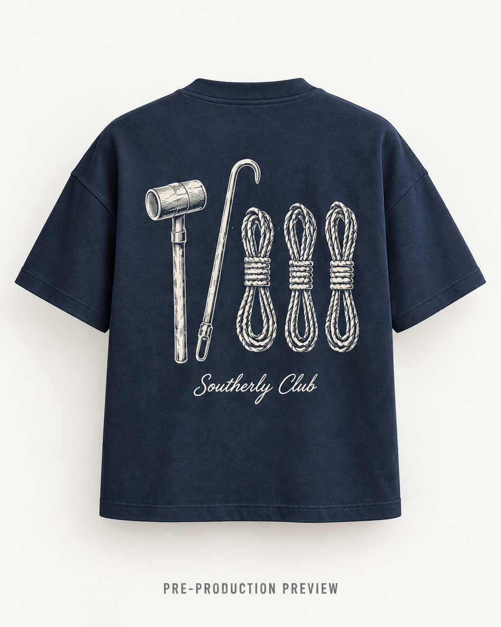 Generated pre-production back preview of Harbour Tools Graphic Tee 157.