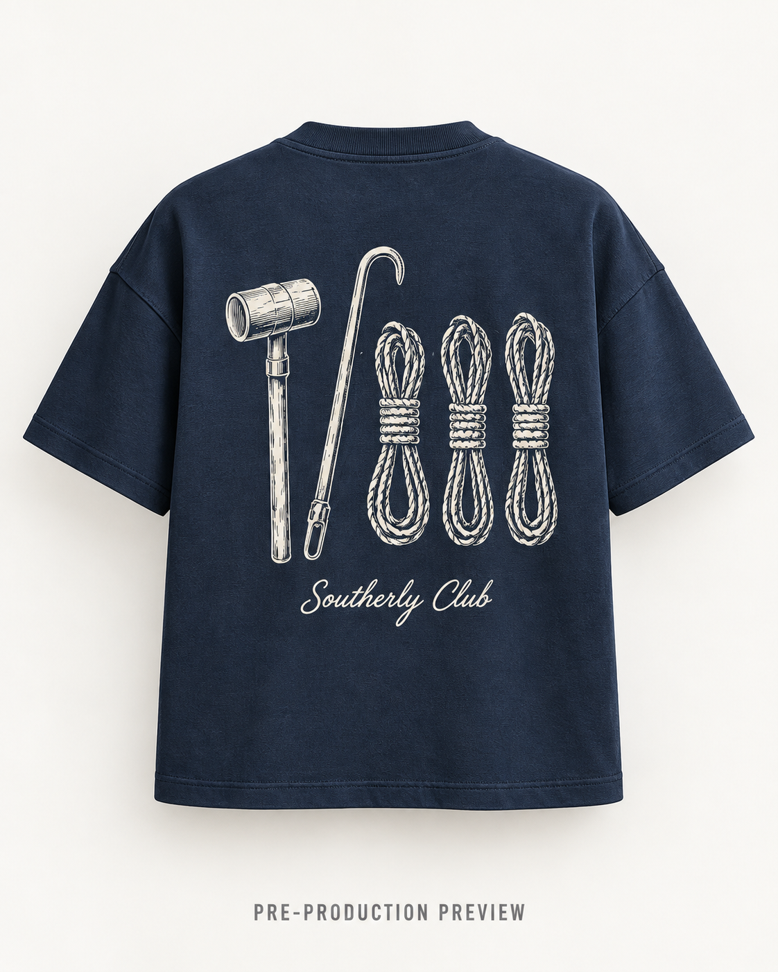 Generated pre-production back preview of Harbour Tools Graphic Tee 157.