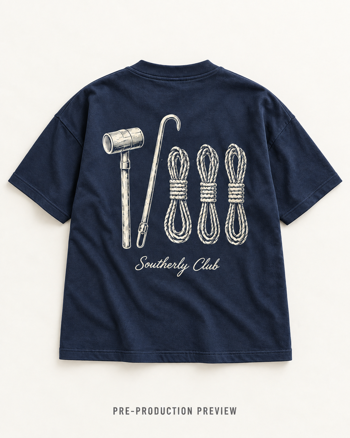 Generated pre-production flat lay preview of Harbour Tools Graphic Tee 157.