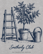 Generated pre-production artwork detail preview of Garden Ladder Graphic Tee 158.