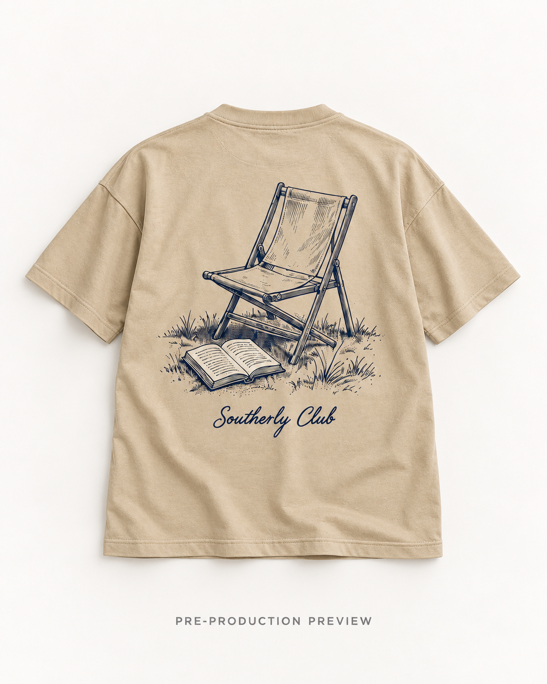 Generated pre-production flat lay preview of Canvas Seat Graphic Tee 159.