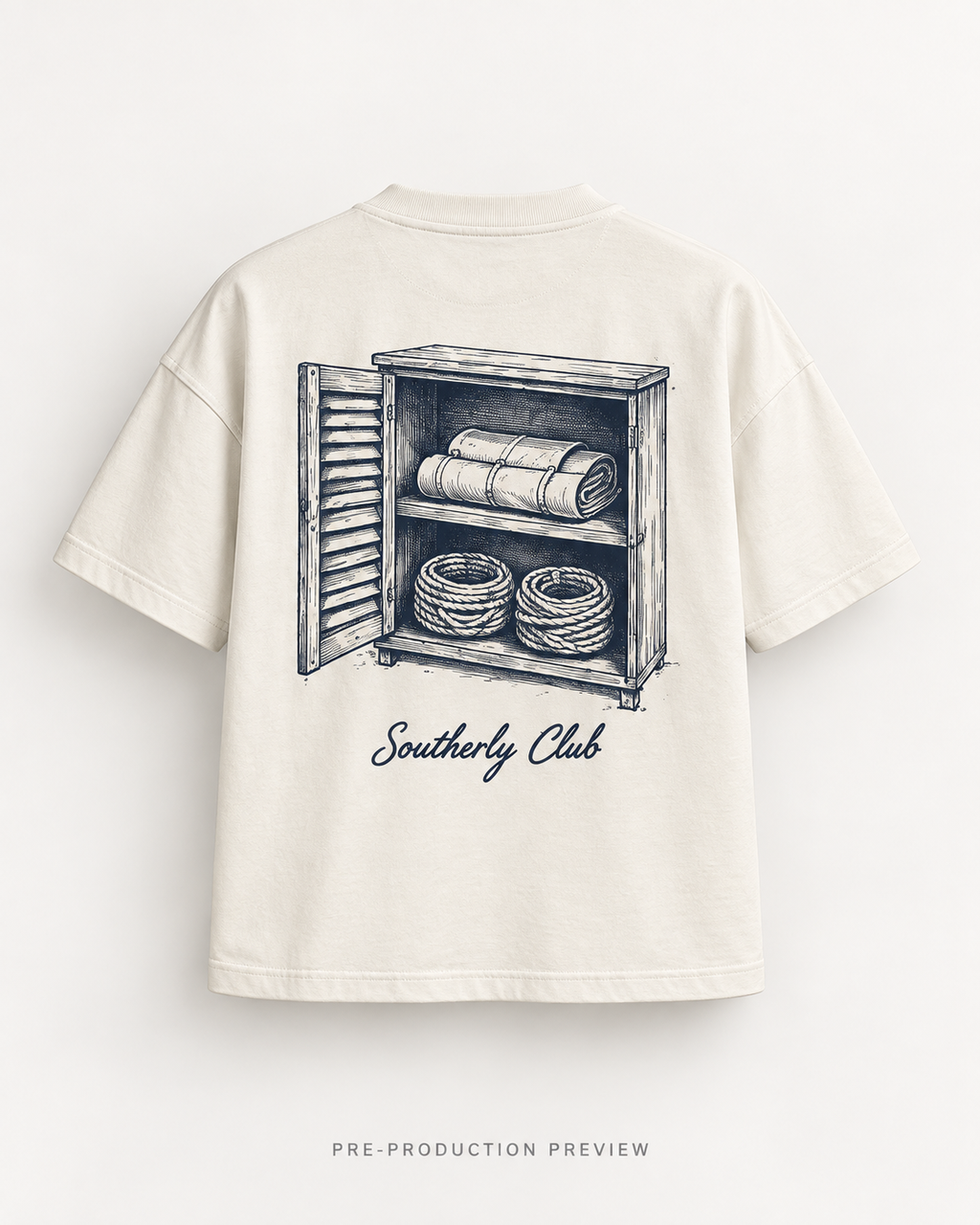 Generated pre-production back preview of Sailing Locker Graphic Tee 161.