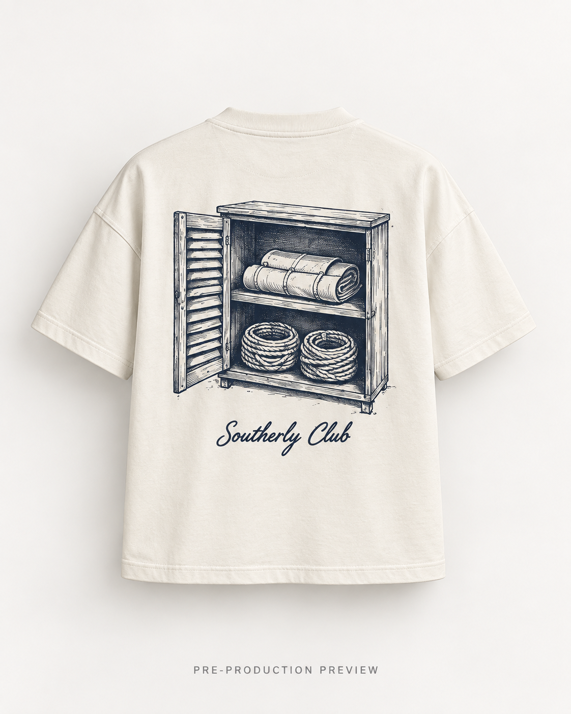 Generated pre-production back preview of Sailing Locker Graphic Tee 161.