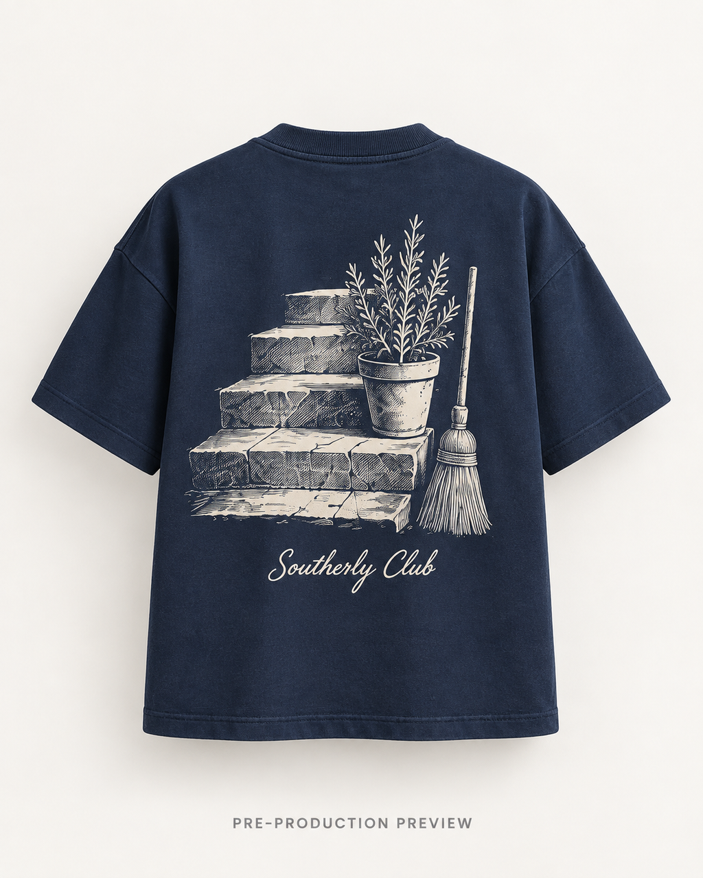 Generated pre-production back preview of Afternoon Steps Graphic Tee 162.