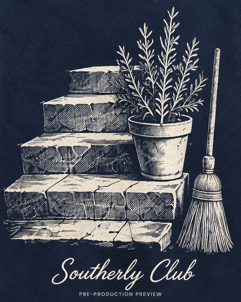 Generated pre-production artwork detail preview of Afternoon Steps Graphic Tee 162.