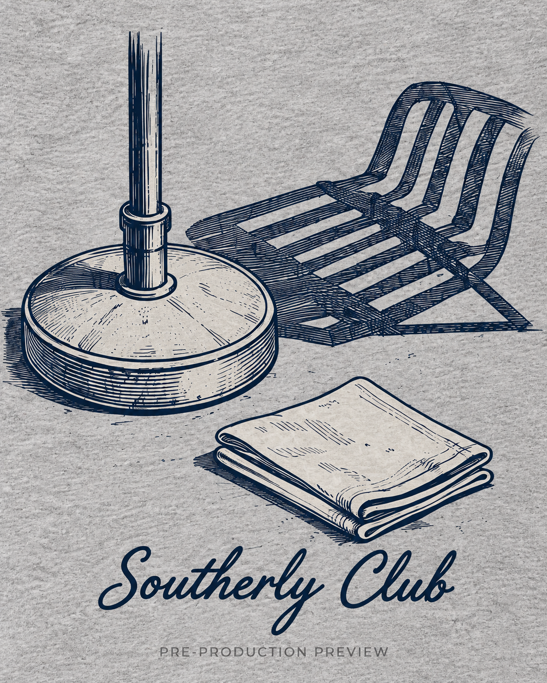 Generated pre-production artwork detail preview of Terrace Shade Graphic Tee 163.