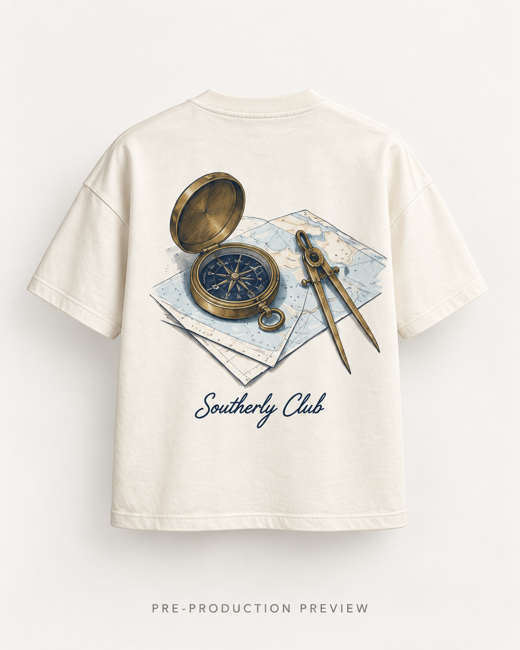 Generated pre-production back preview of Navigation Desk Graphic Tee 164.