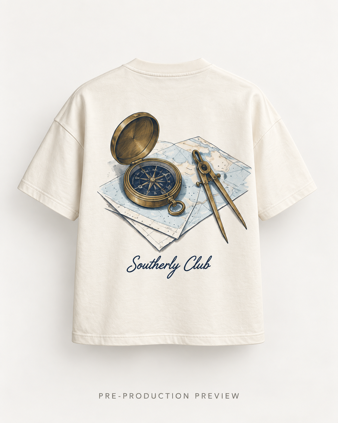 Generated pre-production back preview of Navigation Desk Graphic Tee 164.