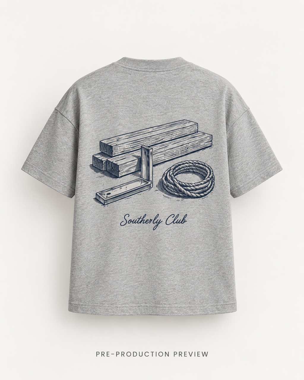 Generated pre-production back preview of Boardwalk Lines Graphic Tee 166.