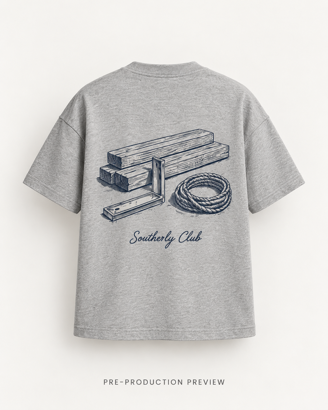 Generated pre-production back preview of Boardwalk Lines Graphic Tee 166.