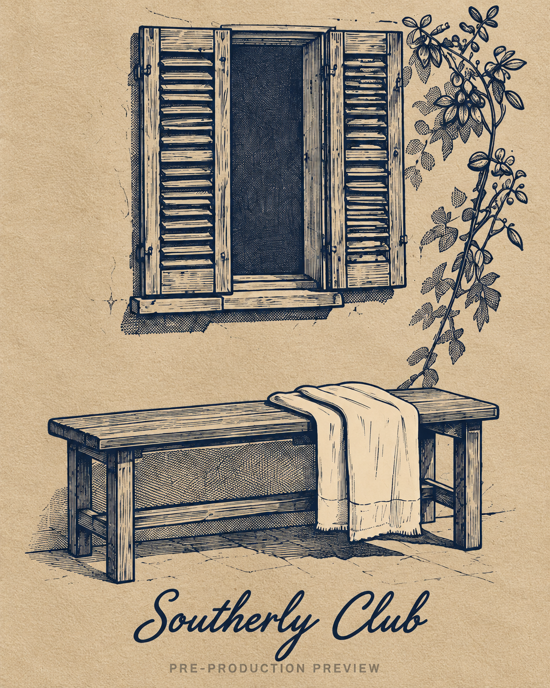 Generated pre-production artwork detail preview of Window Seat Graphic Tee 167.