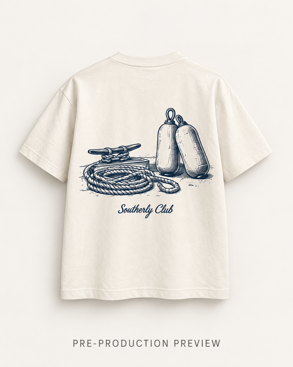 Generated pre-production back preview of Mooring Study Graphic Tee 169.