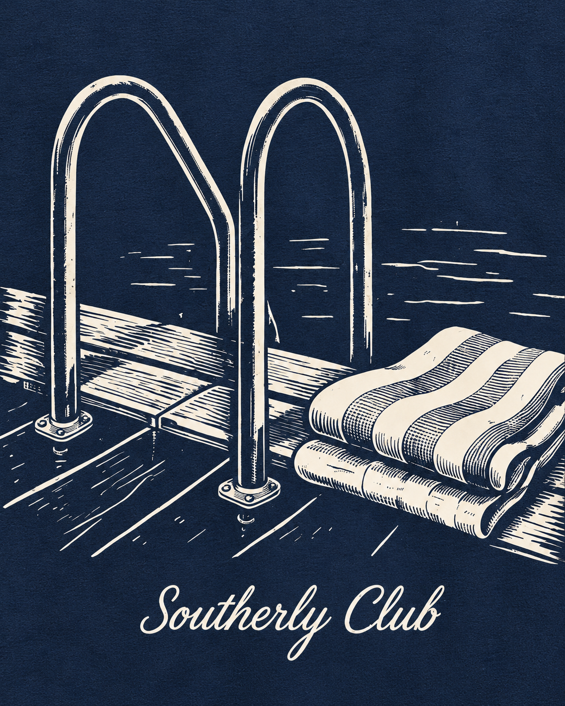 Generated pre-production artwork detail preview of Landing Steps Graphic Tee 170.