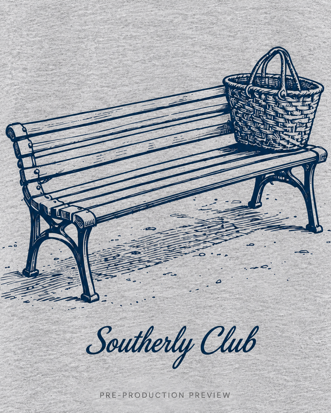 Generated pre-production artwork detail preview of Jetty Bench Graphic Tee 171.