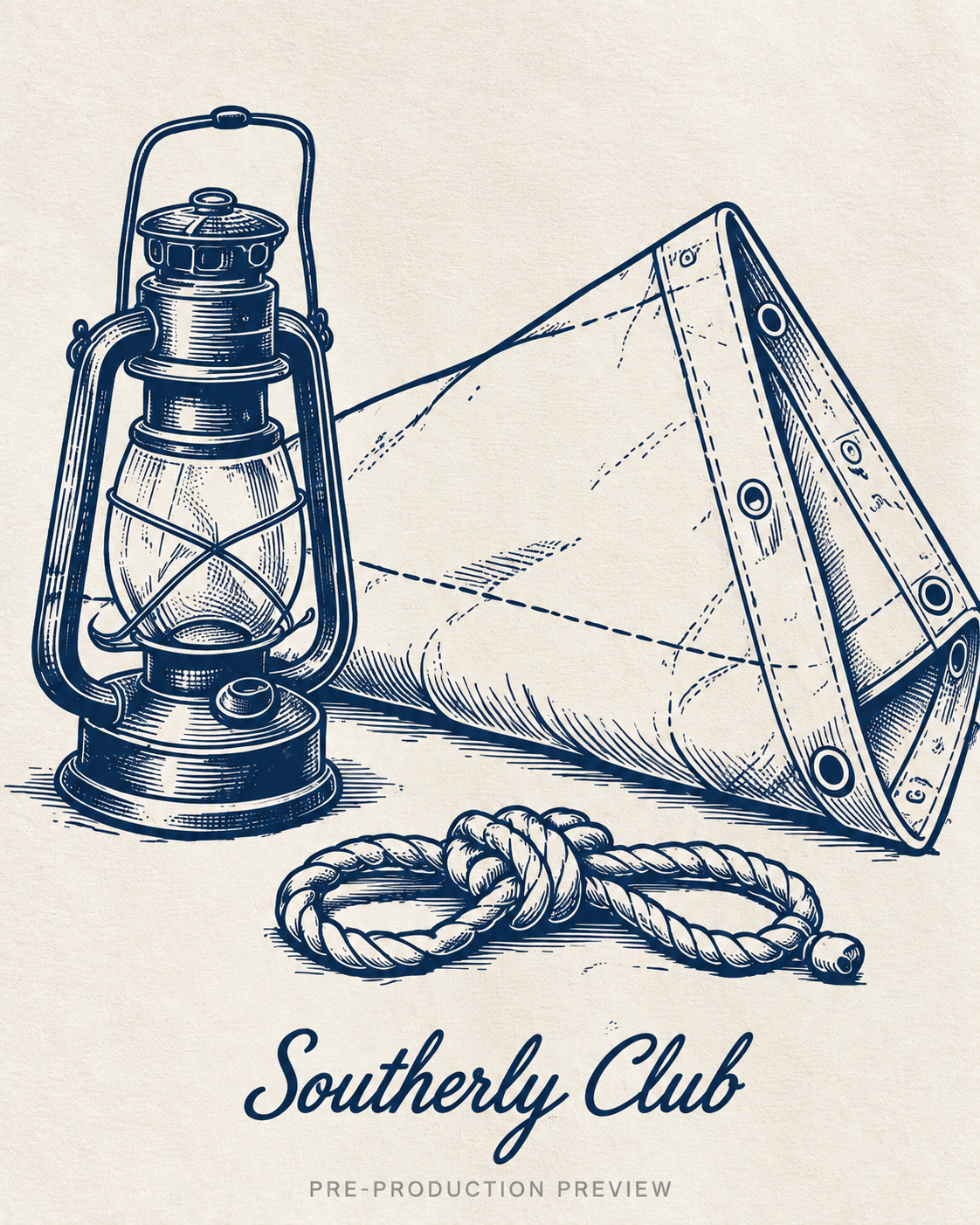 Generated pre-production artwork detail preview of Deck Lantern Graphic Tee 177.