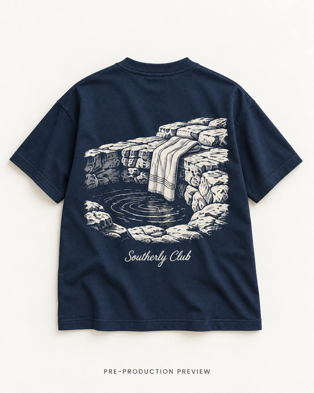 Generated pre-production flat lay preview of Tide Pool Graphic Tee 178.