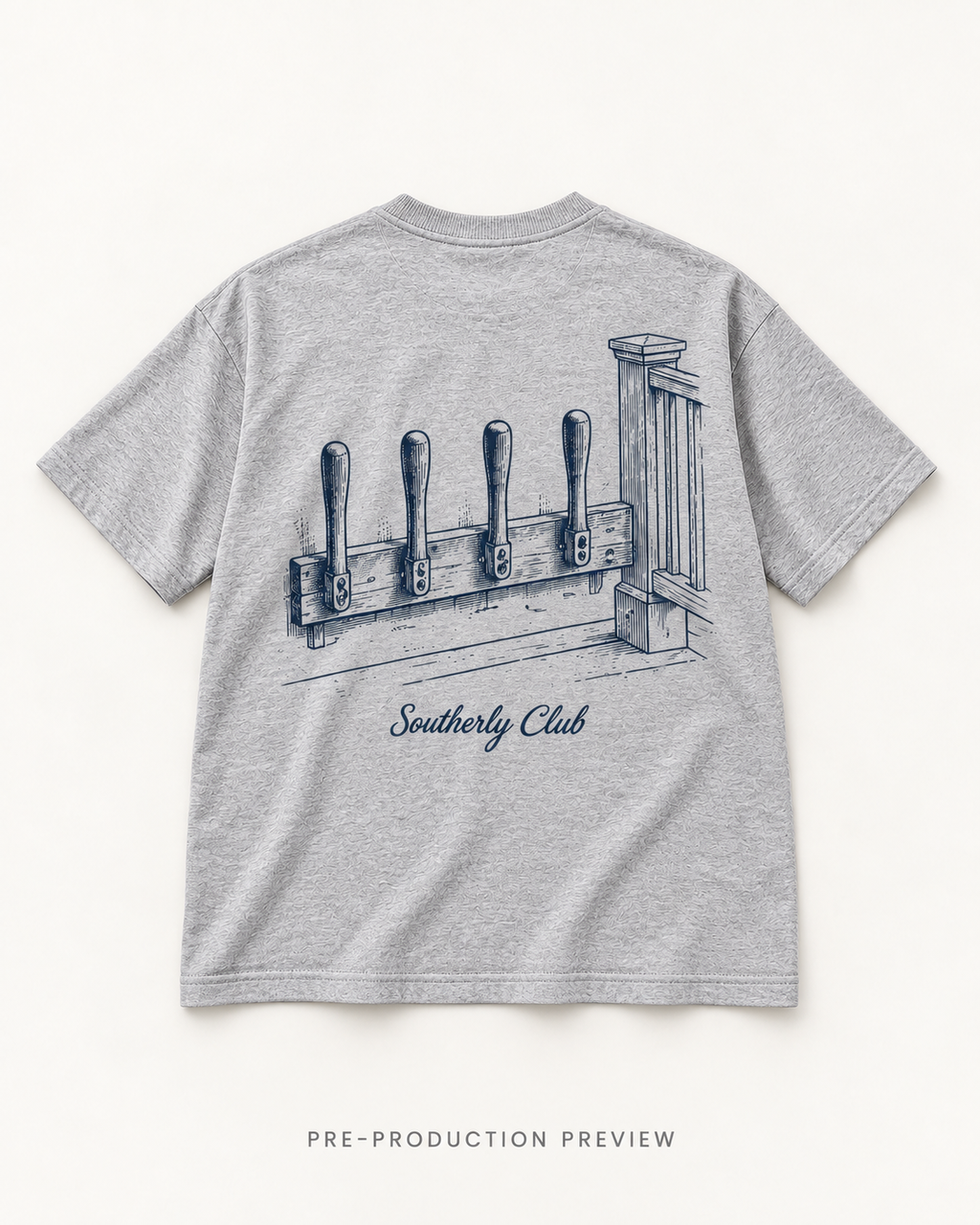 Generated pre-production flat lay preview of Winter Pegs Graphic Tee 179.