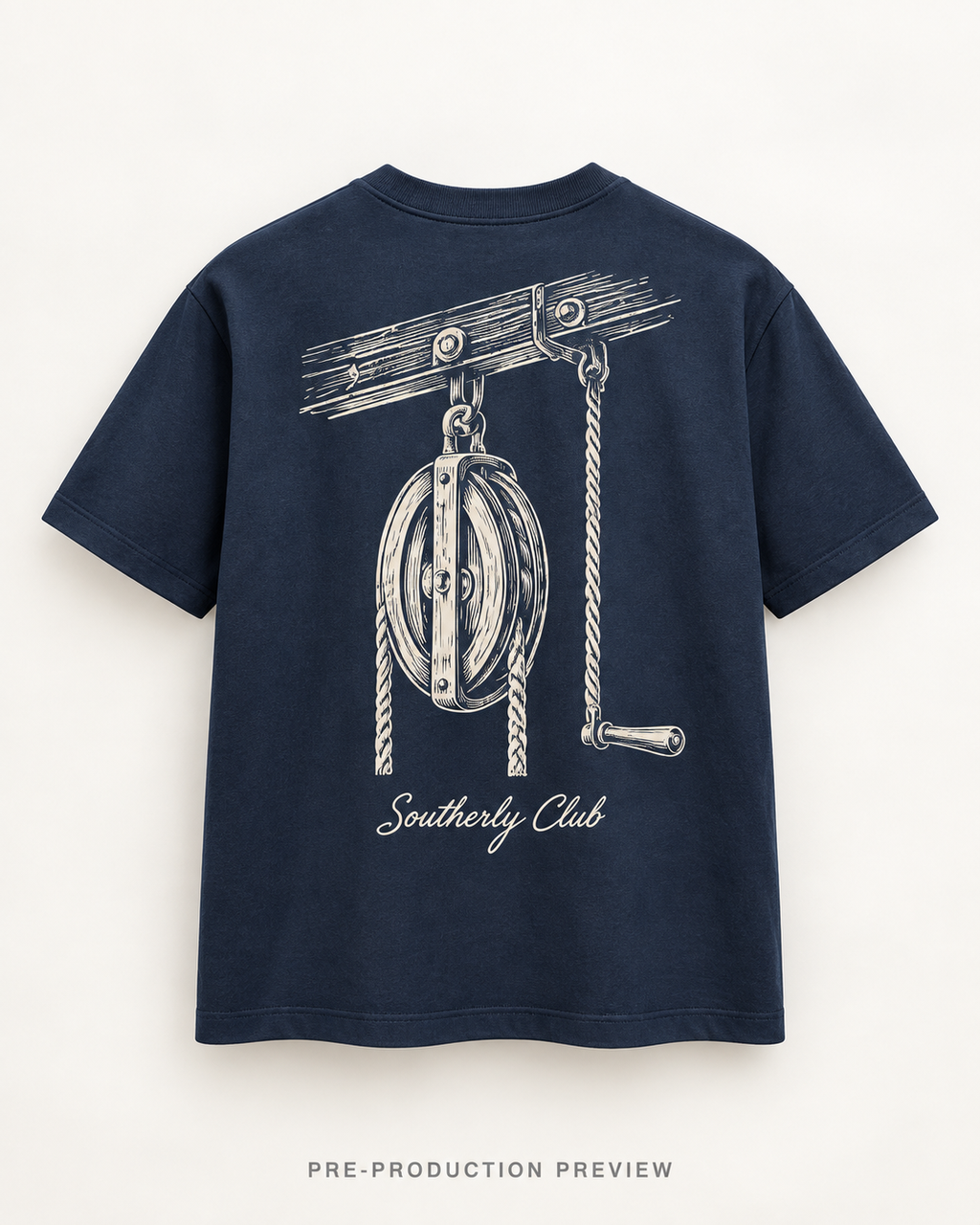 Generated pre-production back preview of Rope Pulley Graphic Tee 181.