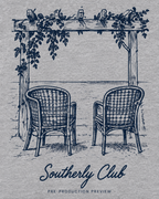 Generated pre-production artwork detail preview of Veranda Chairs Graphic Tee 182.