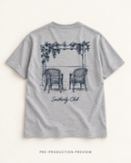 Generated pre-production flat lay preview of Veranda Chairs Graphic Tee 182.