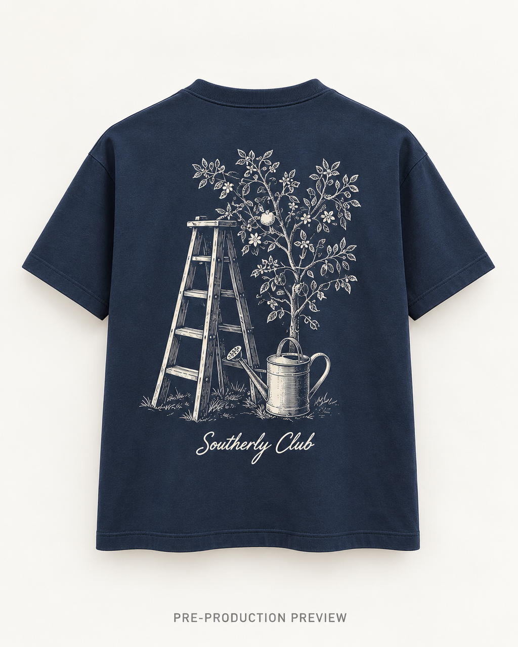 Generated pre-production back preview of Garden Ladder Graphic Tee 186.