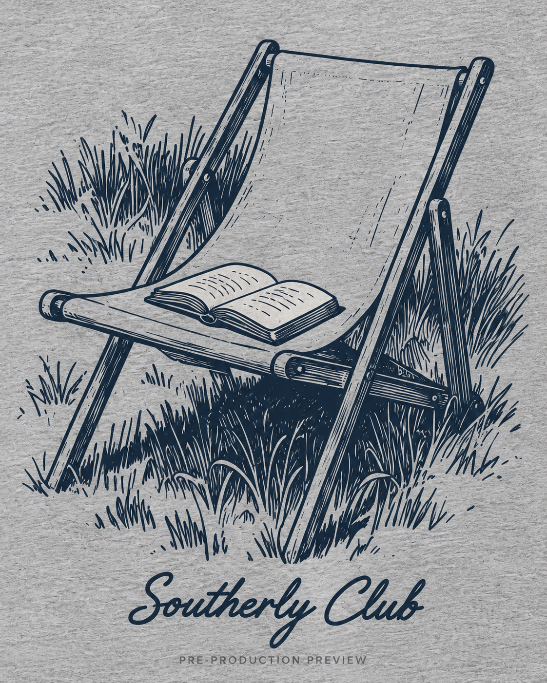 Generated pre-production artwork detail preview of Canvas Seat Graphic Tee 187.
