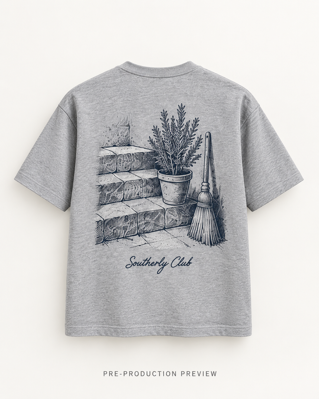 Generated pre-production back preview of Afternoon Steps Graphic Tee 190.