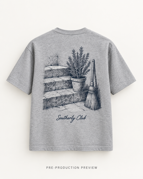 Generated pre-production back preview of Afternoon Steps Graphic Tee 190.