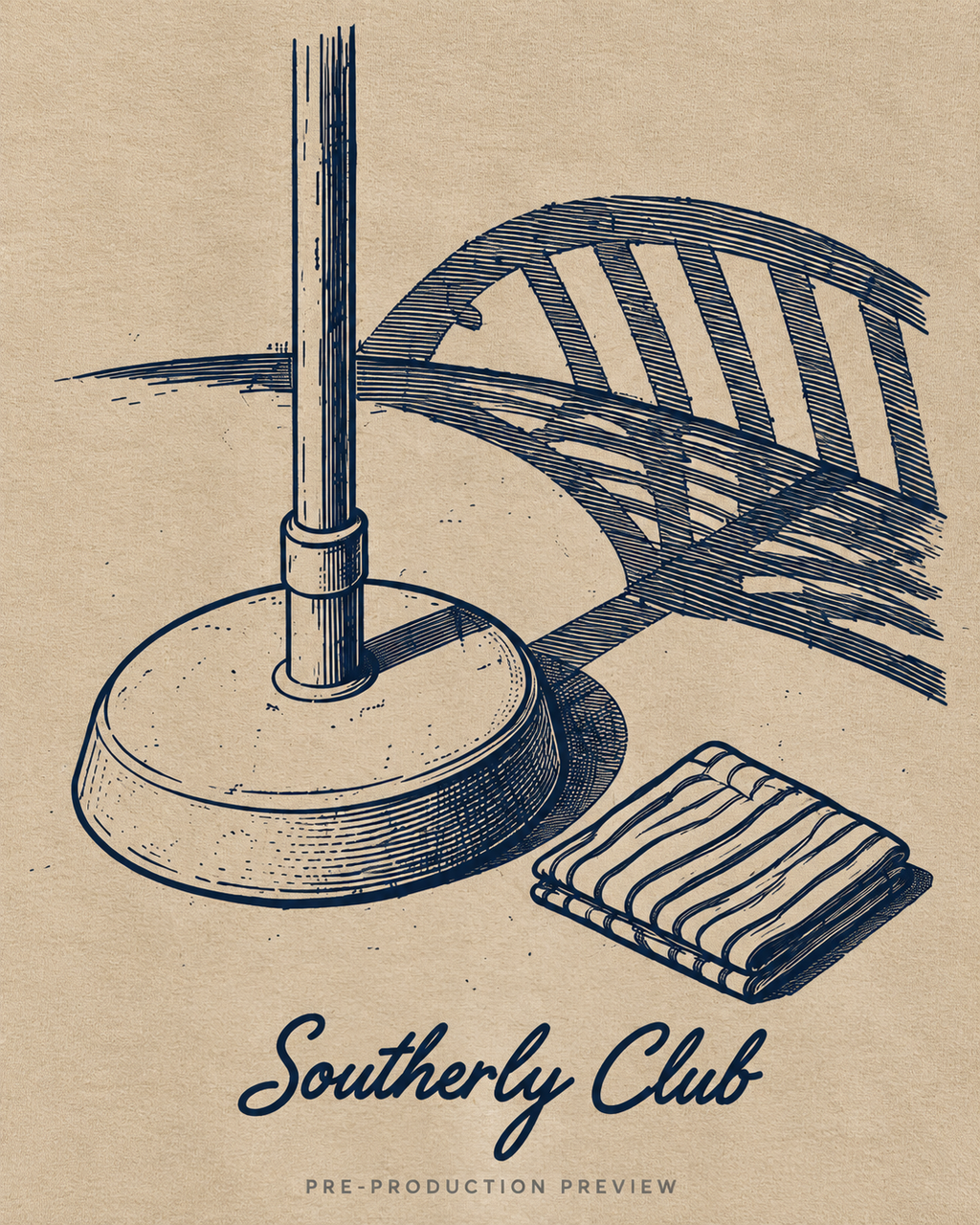 Generated pre-production artwork detail preview of Terrace Shade Graphic Tee 191.