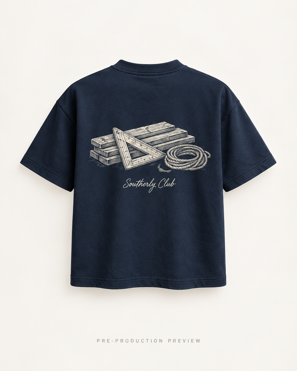 Generated pre-production back preview of Boardwalk Lines Graphic Tee 194.