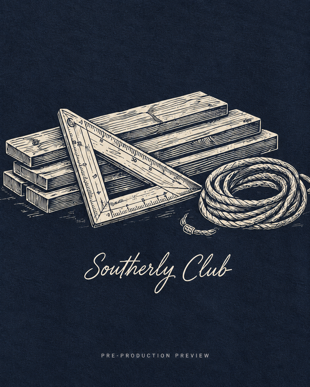 Generated pre-production artwork detail preview of Boardwalk Lines Graphic Tee 194.