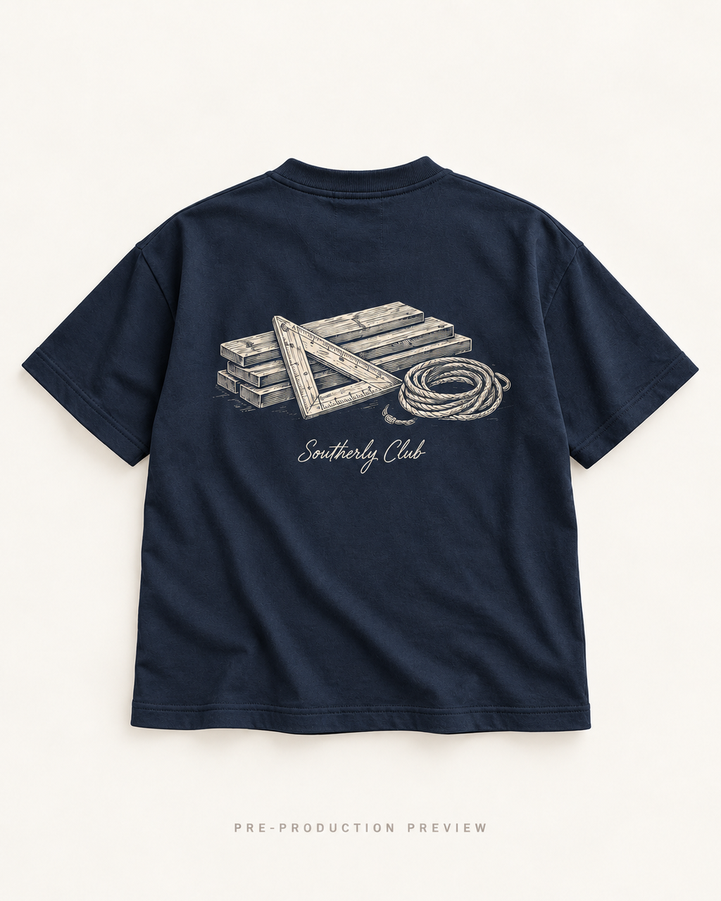 Generated pre-production flat lay preview of Boardwalk Lines Graphic Tee 194.