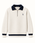 Southerly Club Cream quarter zip, front design preview