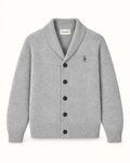 Southerly Club Grey shawl cardigan, front design preview