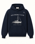 Southerly Club Yacht graphic hoodie, front design preview
