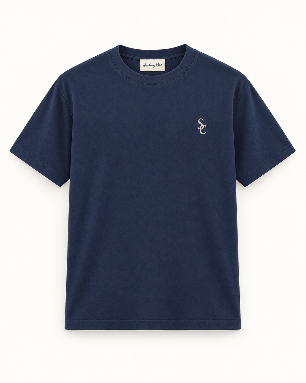 Southerly Club Marina drawing graphic tee, front design preview