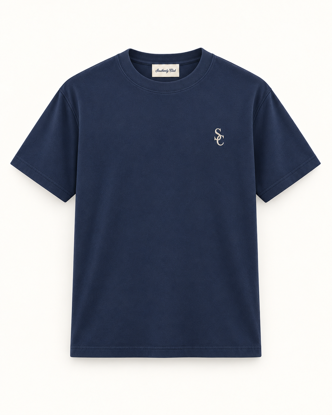Southerly Club Marina drawing graphic tee, front design preview