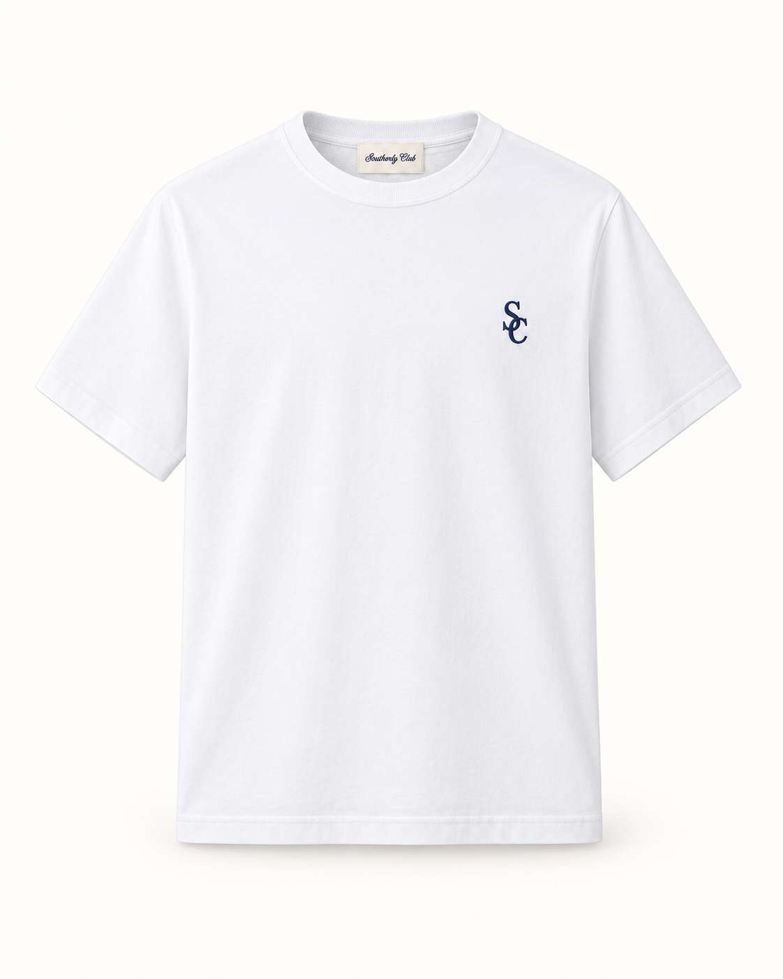 Southerly Club Coastal chart graphic tee, front design preview