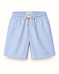 Southerly Club Blue stripe drawcord shorts, front design preview