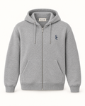 Southerly Club Grey zip club hoodie, front design preview