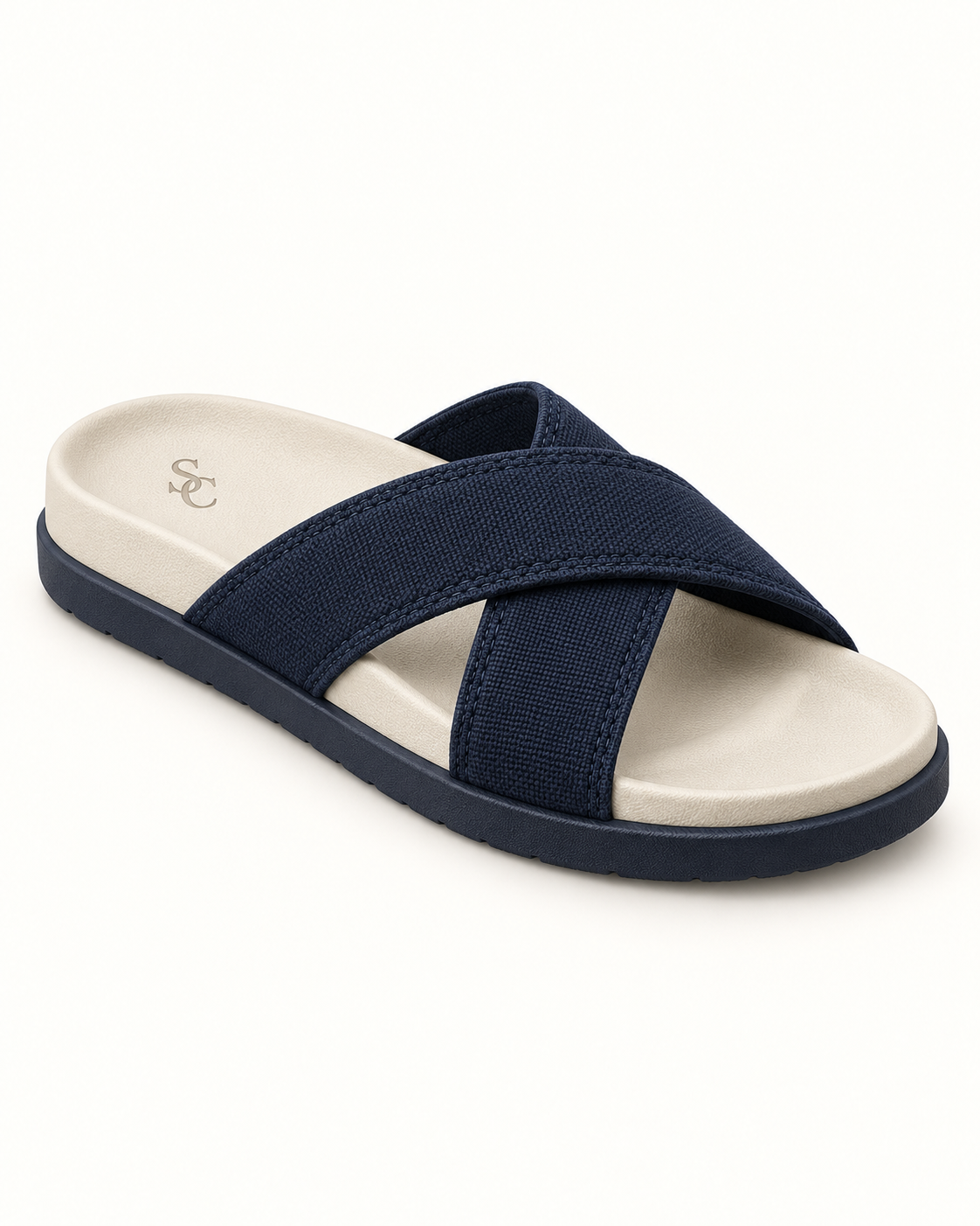 Southerly Club Navy deck sandals, front design preview
