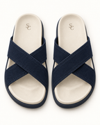 Southerly Club Navy deck sandals top view. Generated product design preview.