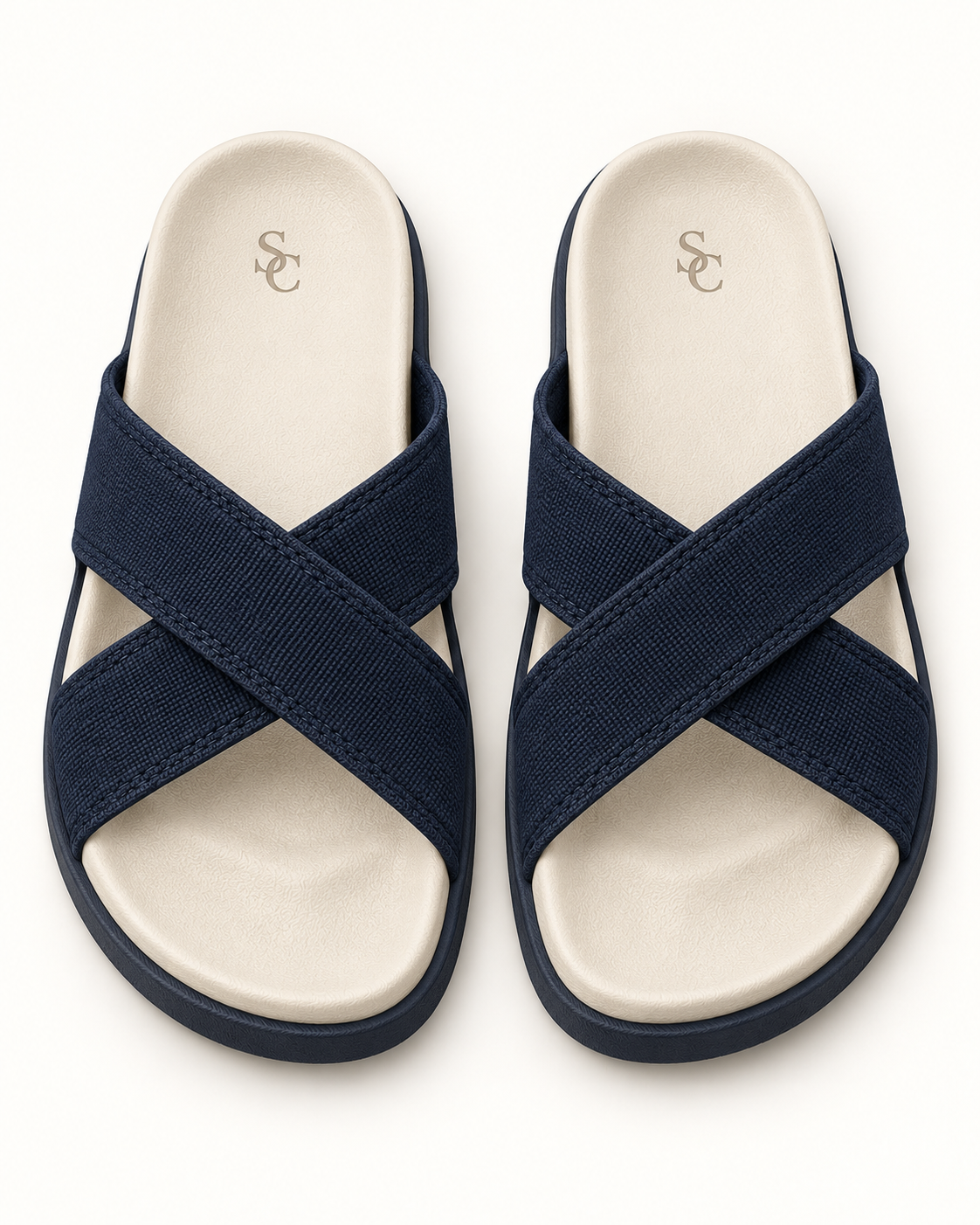 Southerly Club Navy deck sandals top view. Generated product design preview.