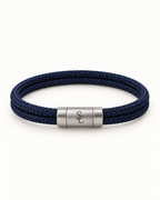 Southerly Club Navy double cord bracelet, front design preview