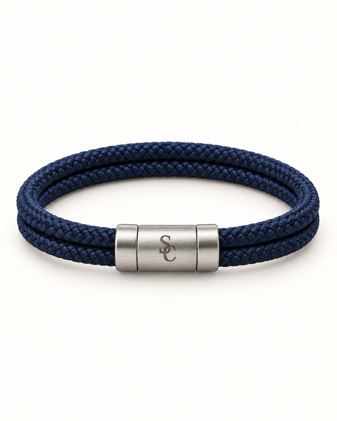 Southerly Club Navy double cord bracelet. Generated product design preview.