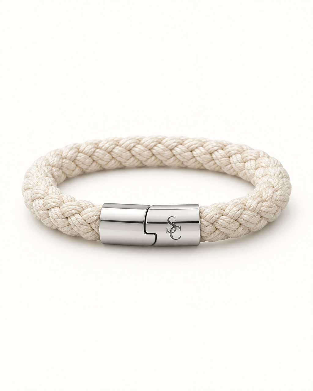 Southerly Club Cream rope bracelet, front design preview