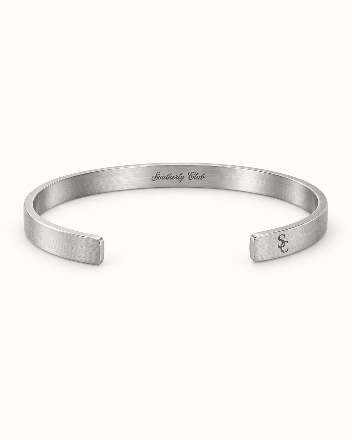Southerly Club Brushed club bangle, front design preview