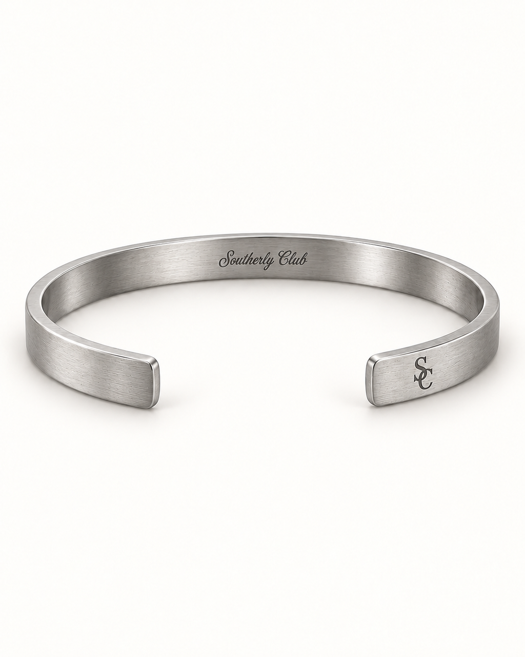 Southerly Club Brushed club bangle. Generated product design preview.