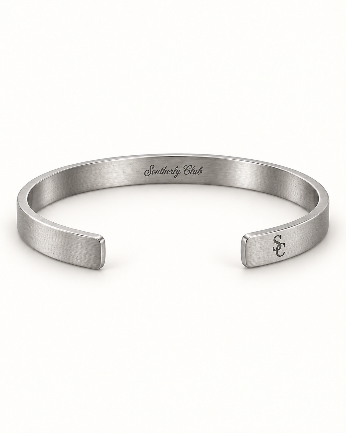 Southerly Club Brushed club bangle. Generated product design preview.